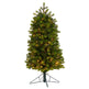 4’ Slim Colorado Mountain Spruce Artificial Christmas Tree with 150 (Multifunction) Micro LED Lights and 360 Branches-Parc Decor