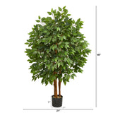 4’ Super Deluxe Artificial Ficus Tree-Parc Decor