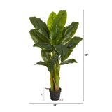4' Triple Stalk Banana Tree (Real Touch)-Parc Decor
