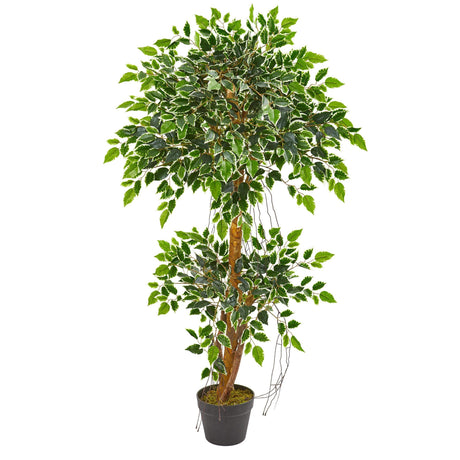 4’ Variegated Ficus Artificial Tree-Parc Decor