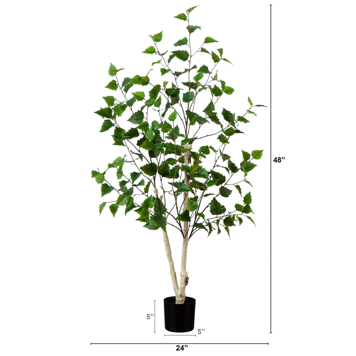 4’ Artificial Birch Tree-Tree-Parc Decor