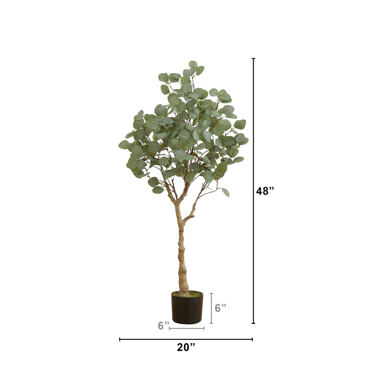 4’ Artificial Eucalyptus Tree-Tree-Parc Decor