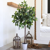 4’ Artificial Ficus Tree with Decorative Planter-Plant in Planter-Parc Decor