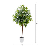 4’ Artificial Ficus Tree with Decorative Planter-Plant in Planter-Parc Decor