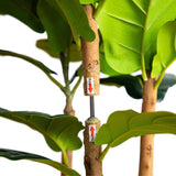 4’ Artificial Fiddle Leaf Tree in Decorative White Planter-Tree-Parc Decor