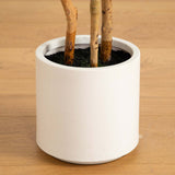 4’ Artificial Fiddle Leaf Tree in Decorative White Planter-Tree-Parc Decor