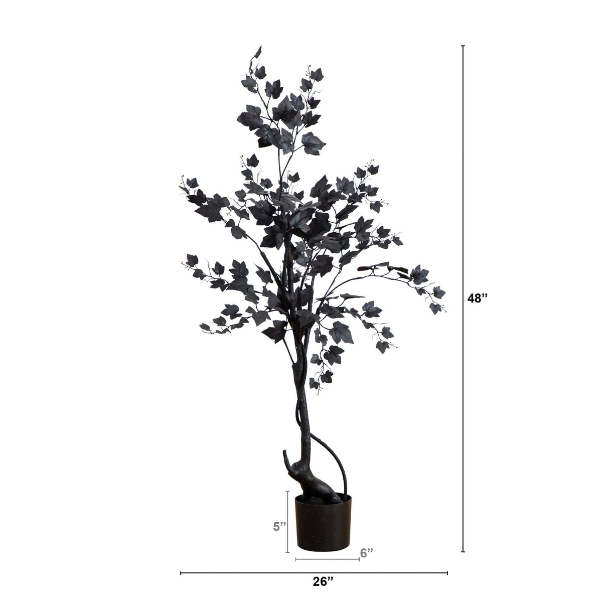 4’ Artificial Halloween Black Maple Tree-Tree-Parc Decor