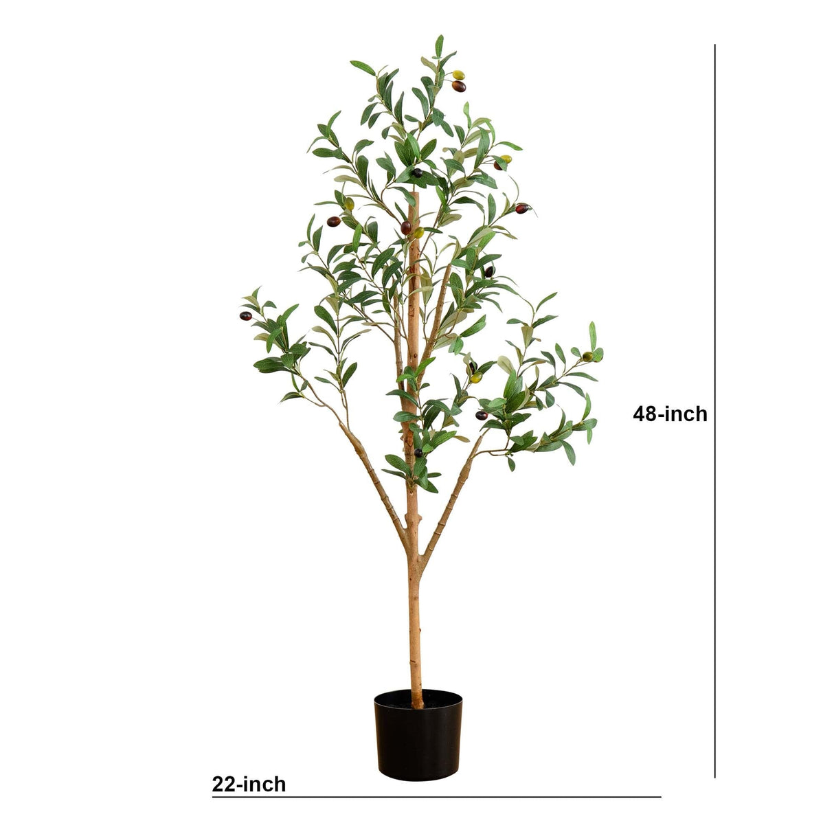 4’ Artificial Olive Tree with Natural Trunk-Tree-Parc Decor