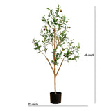 4’ Artificial Olive Tree with Natural Trunk-Tree-Parc Decor