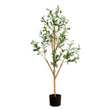 4’ Artificial Olive Tree with Natural Trunk-Tree-Parc Decor