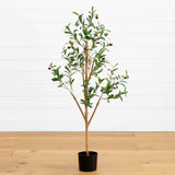 4’ Artificial Olive Tree with Natural Trunk-Tree-Parc Decor