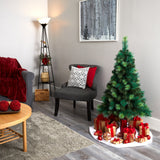 4' Assorted Green Scotch Pine Artificial Christmas Tree with 70 LED Lights-Christmas Tree-Parc Decor