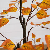 4' Autumn Birch Leaf Artificial Fall Tree-Tree-Parc Decor