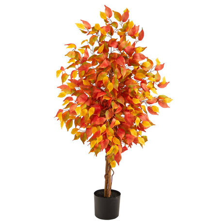 4’ Autumn Ficus Artificial Fall Tree-Tree-Parc Decor