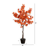 4' Autumn Rustic Maple Artificial Fall Tree-Tree-Parc Decor