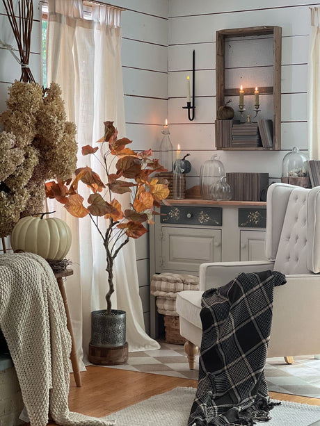 4’ Autumn Umbrella Ficus Fall Artificial Tree-Tree-Parc Decor