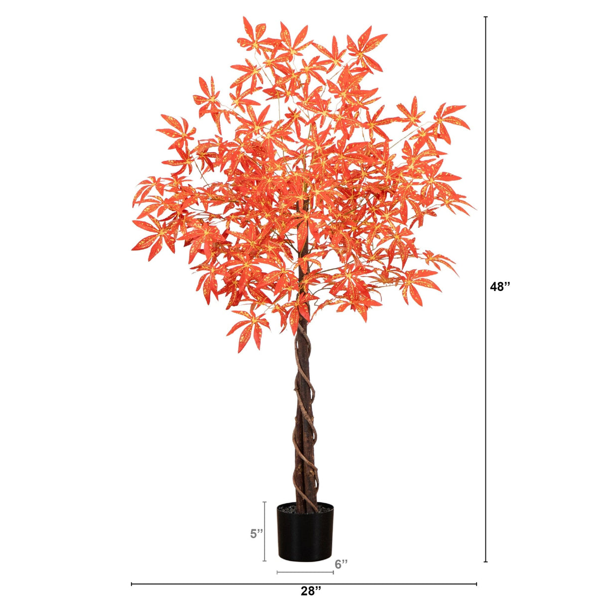 4’ Autumn Vibrant Maple Artificial Fall Tree-Tree-Parc Decor