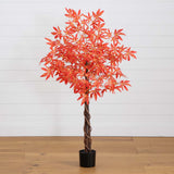 4’ Autumn Vibrant Maple Artificial Fall Tree-Tree-Parc Decor