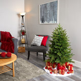 4’ Colorado Mountain Fir “Natural Look” Artificial Christmas Tree with 150 Clear LED Lights-Christmas Tree-Parc Decor