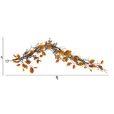 4’ Fall Foliage, Berries and Twig Artificial Garland-Garland-Parc Decor