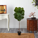 4’ Fiddle Leaf Tree UV Resistant (Indoor/Outdoor)-Tree-Parc Decor