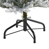 4’ Flocked Fraser Fir Artificial Christmas Tree with 300 Warm White Lights and 967 Bendable Branches-Christmas Tree-Parc Decor