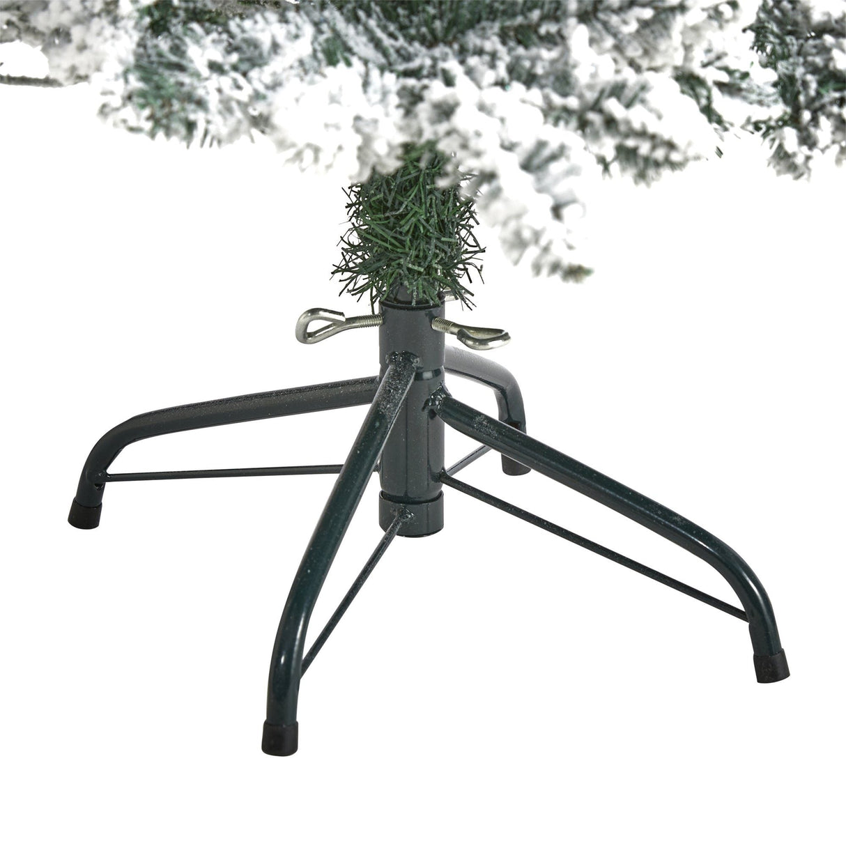 4’ Flocked Livingston Fir Artificial Christmas Tree with Pine Cones and 150 Clear Warm LED Lights-Christmas Tree-Parc Decor