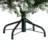 4’ Flocked North Carolina Fir Christmas Tree with 250 Warm White Lights and 779 Bendable Branches-Christmas Tree-Parc Decor