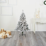 4' Flocked Rock Springs Spruce Artificial Christmas Tree-Christmas Tree-Parc Decor