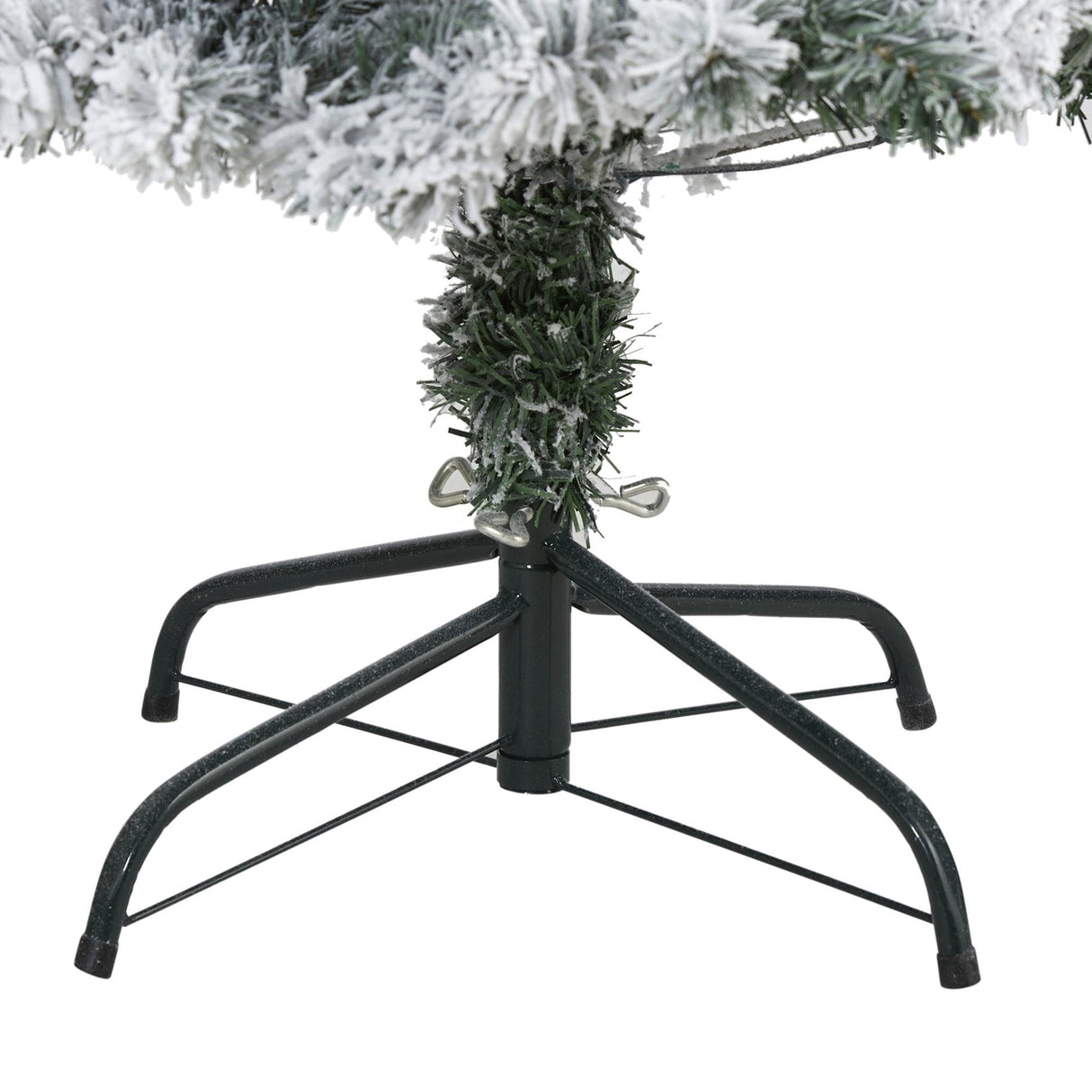 4' Flocked Rock Springs Spruce Artificial Christmas Tree with 100 Clear LED Lights-Christmas Tree-Parc Decor