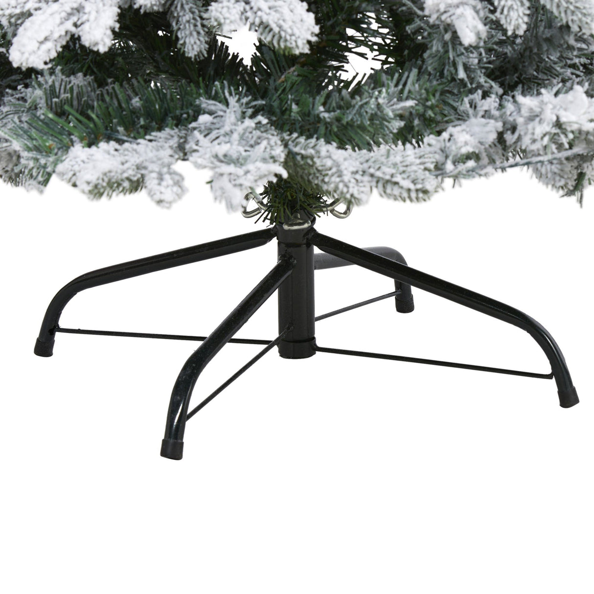 4' Flocked Vermont Mixed Pine Artificial Christmas Tree with 100 Clear LED Lights-Christmas Tree-Parc Decor