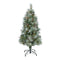 4’ Frosted Tip British Columbia Mountain Pine Artificial Christmas Tree with 100 Clear Lights, Pine Cones and 228 Bendable Branches-Christmas Tree-Parc Decor