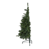 4’ Grand Teton Spruce Flat Back Artificial Christmas Tree with 90 Clear LED Lights and 369 Bendable Branches-Christmas Tree-Parc Decor