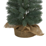 4’ Green Pine Artificial Christmas Tree with 70 Warm White Lights Set in a Burlap Base-Christmas Tree-Parc Decor