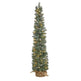 4’ Green Pine Artificial Christmas Tree with 70 Warm White Lights Set in a Burlap Base-Christmas Tree-Parc Decor