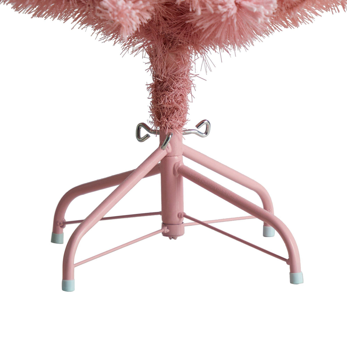 4’ Holiday Frosted Pink Cashmere Christmas Tree with 30 Jumbo Multicolored Globe LED Lights-Christmas Tree-Parc Decor