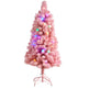 4’ Holiday Frosted Pink Cashmere Christmas Tree with 30 Jumbo Multicolored Globe LED Lights-Christmas Tree-Parc Decor
