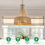 4-Light Golden Bohemian Dry Rated Chandelier