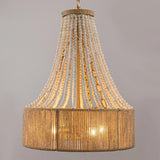 4-Light Golden Bohemian Dry Rated Chandelier
