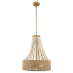 4-Light Golden Bohemian Dry Rated Chandelier