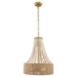 4-Light Golden Bohemian Dry Rated Chandelier