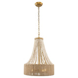 4-Light Golden Bohemian Dry Rated Chandelier