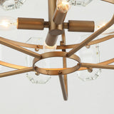 4-Light Golden or Black Modern Crystal Island Pendant Light