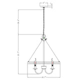 4-Light Iron Modern Island Pendant Lighting with Acrylic Lens