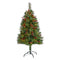 4’ Mixed Pine Artificial Christmas Tree with 100 Clear LED Lights, Pine Cones and Berries-Christmas Tree-Parc Decor