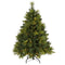 4’ North Carolina Mixed Pine Artificial Christmas Tree with 130 Warm White LED Lights, 459 Bendable Branches and Pinecones-Christmas Tree-Parc Decor