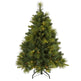 4’ North Carolina Mixed Pine Artificial Christmas Tree with 130 Warm White LED Lights, 459 Bendable Branches and Pinecones-Christmas Tree-Parc Decor