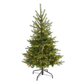 4’ North Carolina Spruce Artificial Christmas Tree with 100 Clear Lights and 207 Bendable Branches-Christmas Tree-Parc Decor