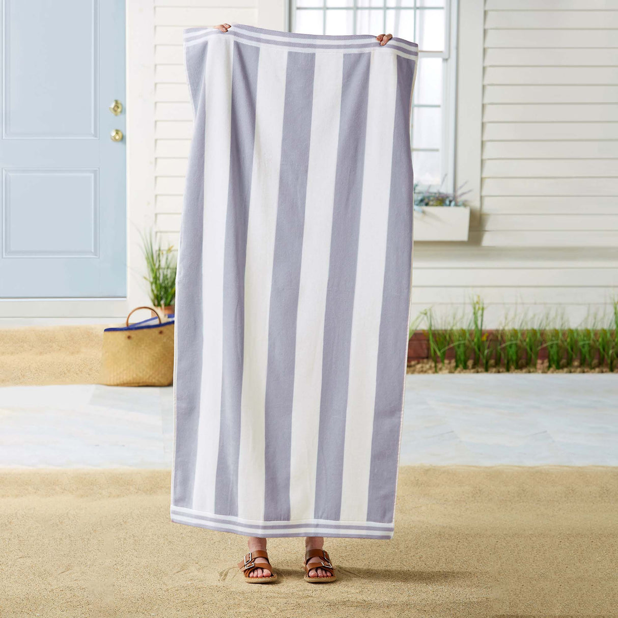4 Pack Striped Cabana Oversized Beach Towel - Edgartown-Beach Towels-Parc Decor