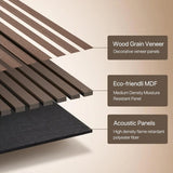 4-Piece Pack Veneer Sound Acoustic Wood Wall Panels-隔音板-Parc Decor